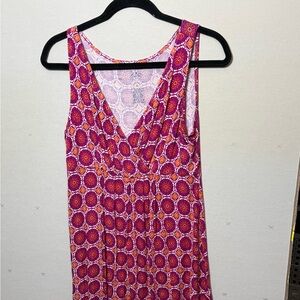 St. John's Bay Pink and Orange Midi Dress